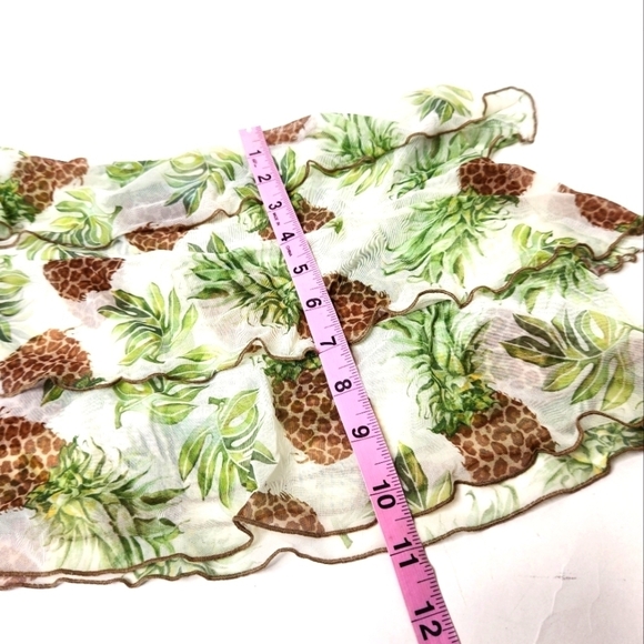 Letarte Pineapple Print Swim Coverup - Green and Brown - Picture 3 of 5
